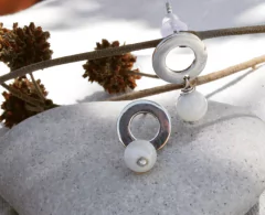 Aros Arandelas con piedra - Hojarasca