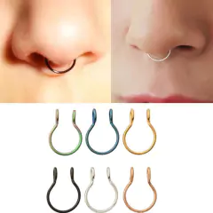 Aro falso a presion nariz septum acero quirurgico