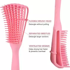 Cepillo para risos desenredante flexible rulos - Beauty Make Up