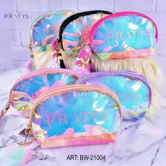 Porta Cosmético Tornasolado C/Pompon