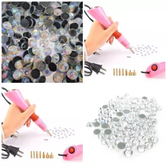 Maquina aplicadora de strass + 100 strass