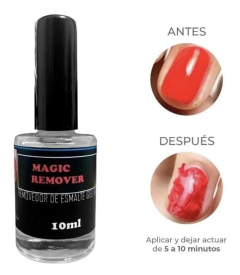 Removedor magico de esmalte semi permante gel uv 15ml - comprar online