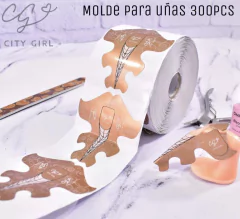 Rollo de 300 moldes para hacer uñas acrílicas o en gel