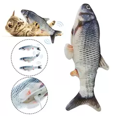 Pescado para gato movimiento usb recargable y con hierba