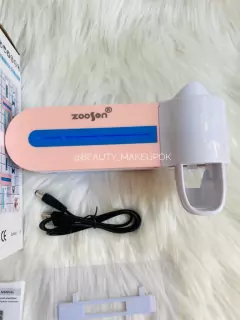 Dispensador anti bacterial pasta dental y soporte cepillos recargable con usb en internet