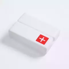 Pastillero plegable magnético blanco organizador importado en internet