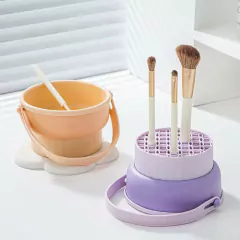 Box 2 en 1 Limpiador y secador de brochas todos los tamaños importado - Beauty Make Up