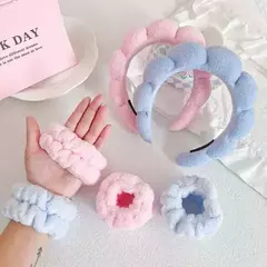 Combo: vincha + muñequeras skin care en internet