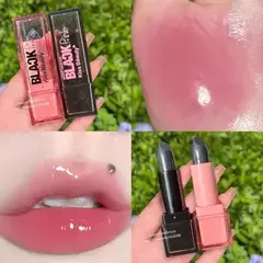 Labial Pink 21 Mágico negro que cambia de color con el PH