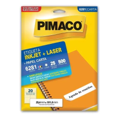 ETIQUETA INKJET/LASER CARTA 6281 COM 25 FOLHAS - PIMACO - comprar online
