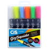 GIZ ESCOLAR CIS LIQUIDO NEON COM 6 CORES - comprar online