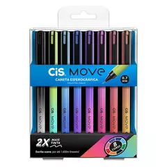 Caneta Esferográfica Cis 0.7 Move 8 Unidades Exterior Color - comprar online