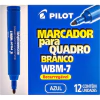 MARCADOR QUADRO BRANCO AZUL 12 UNIDADES - comprar online