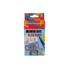 CANETA HIDR 6 CORES JUMBO - KAZ