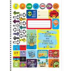 CADERNO 1X1 CD 96F KBOM MASCULINO - SÃO DOMINGOS na internet