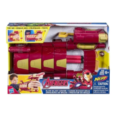 LANCADOR DE DARDOS NERF AVENGERS PROTETOR DE BRACO HOMEM DE FERRO - HASBRO