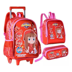 KIT MOCHILA RODINHA LANCHEIRA E ESTOJO AVENTUREIROS - CLIO
