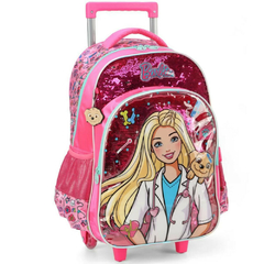 KIT MOCHILA RODINHA ESTOJO E LANCHEIRA BARBIE- LUXCEL - loja online