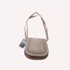 BOLSA FEMININA DE OMBRO BEGE TEXTURIZADA FLORES - GASH
