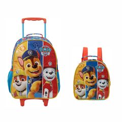MOCHILA DE RODINHAS + LANCHEIRA PATRULHA CANINA XERYUS