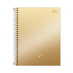 CADERNO ESPIRAL 10X1 160F WEST VILLAGE METALIZADO - TILIBRA - Mei-Mei Papelaria - Sempre Presente com Você