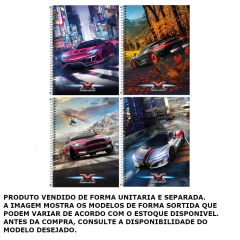CADERNO 10X1 X RACING 160 FOLHAS - TILIBRA