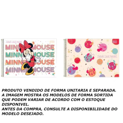 CADERNO CARTOGRAFIA 80F MILIMETRADO MINNIE - TILIBRA