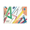 KIT ESCOLAR CADERNO DE DESENHO MILIMETRADO + LAPIS 24 CORES na internet