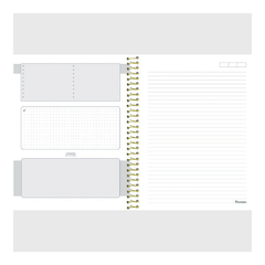 CADERNO COLLEGE 160F 10 MATERIAS COSMOS - FORONI - Mei-Mei Papelaria - Sempre Presente com Você