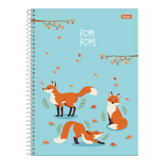 CADERNO ESPIRAL 160F 10 MATERIAS FOM FOM - FORONI - Mei-Mei Papelaria - Sempre Presente com Você