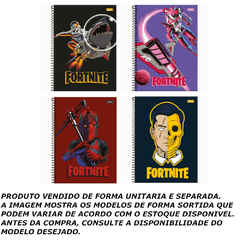 CADERNO ESPIRAL UNIVERSITARIO 80F 1 MATERIA FORTNITE - FORONI