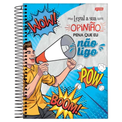 CADERNO ESPIRAL 80F 1X1 INSANO SORTIDO - JANDAIA - loja online
