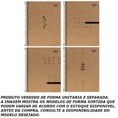 CADERNO ESPIRAL 1X1 80F KRAFTWORK - TILIBRA