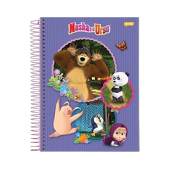 CADERNO ESPIRAL CAPA DURA 96F 1X1 MASHA E O URSO - JANDAIA na internet