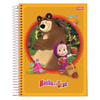CADERNO ESPIRAL CAPA DURA 96F 1X1 MASHA E O URSO - JANDAIA - comprar online