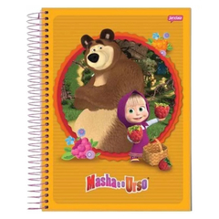 CADERNO ESPIRAL CAPA DURA 96F 1X1 MASHA E O URSO - JANDAIA - comprar online