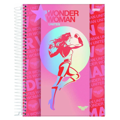 CADERNO ESPIRAL 1X1 80F MULHER MARAVILHA SORTIDO - JANDAIA