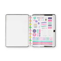 CADERNO INTELIGENTE GLITTER NEON BLACK - CADERNO INTELIGENTE - comprar online