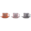CONJUNTO 6 XICARAS DE PORCELANA 220ML PARA CHA COLORIDAS WORDS - BON GOURMET - loja online