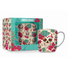CANECA PORCELANA URBAN CAVEIRA FLOWERS 360ML - BRASFOOT
