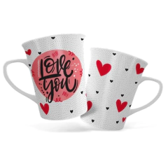 CANECA CERAMICA LOVE YOU 340ML - DOLCE HOME - comprar online