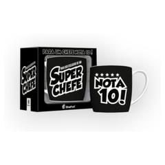 CANECA PORCELANA CHEFE NOTA 10 360ML - BRASFOOT