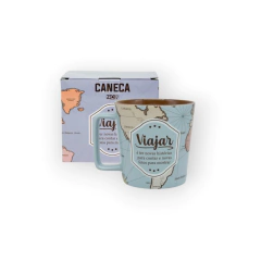 CANECA CERAMICA VIAJAR NOVAS HISTORIAS 400ML - ZONA CRIATIVA