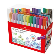 CANETA HIDROGRAFICA FINE PEN 0.4 48 CORES - FABER CASTELL