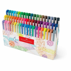 CANETA HIDROGRAFICA FINE PEN 0.4 60 CORES - FABER CASTELL - Mei-Mei Papelaria - Sempre Presente com Você
