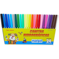 CANETA HIDROGRAFICA 24 CORES - MARIPEL