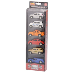 CONJUNTO CARRINHOS DE FRICÇÃO COLEÇÃO MINI RACING ZOOP TOYS