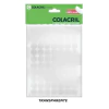 ETIQUETA REDONDA 13MM 420UNIDADES TRANSPARENTE- COLACRIL