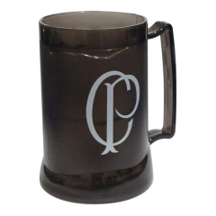 CANECA CORINTHIANS 400ML PRETO ESCUDO GEL CONGELANTE na internet