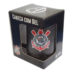 CANECA CORINTHIANS 400ML PRETO ESCUDO GEL CONGELANTE - loja online